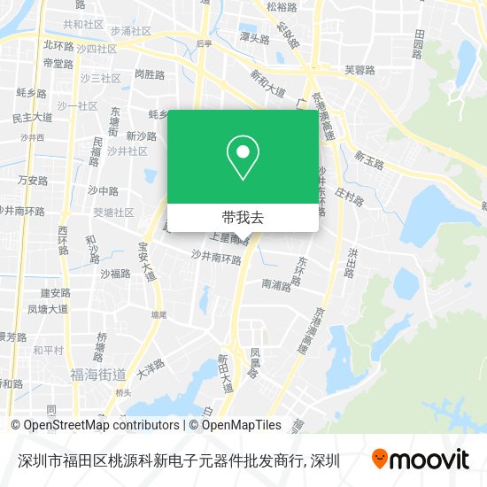 深圳市福田区桃源科新电子元器件批发商行地图