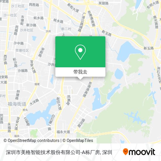 深圳市美格智能技术股份有限公司-A栋厂房地图