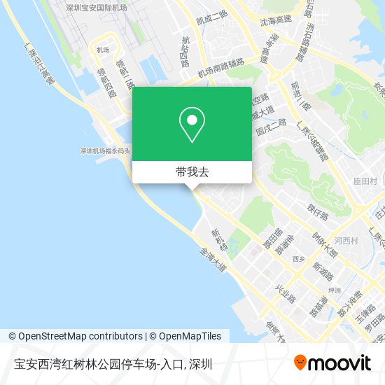 宝安西湾红树林公园停车场-入口地图
