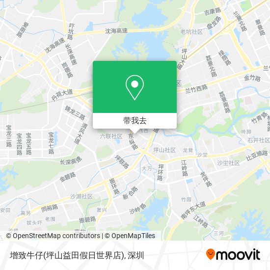 增致牛仔(坪山益田假日世界店)地图