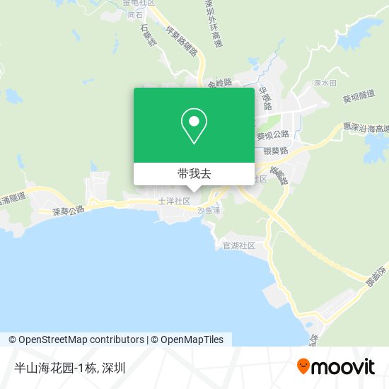 半山海花园-1栋地图