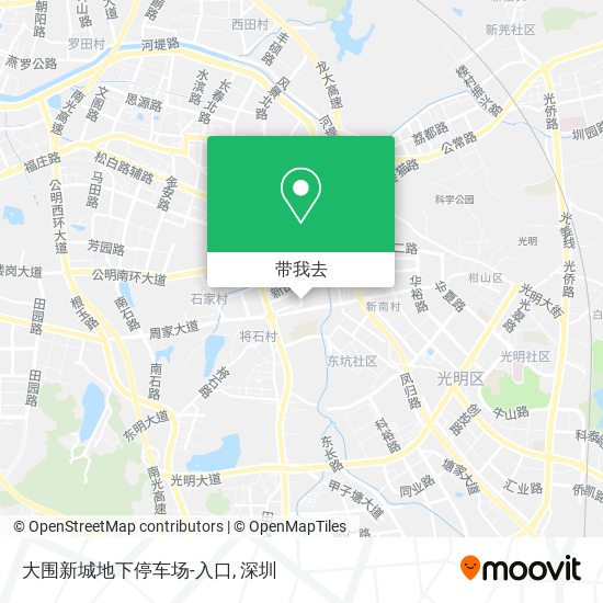 大围新城地下停车场-入口地图