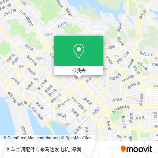 客车空调配件专修马达发电机地图