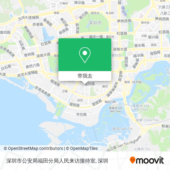 深圳市公安局福田分局人民来访接待室地图