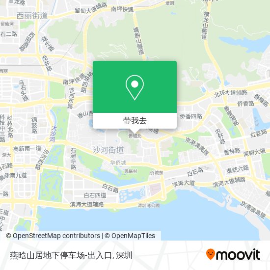 燕晗山居地下停车场-出入口地图