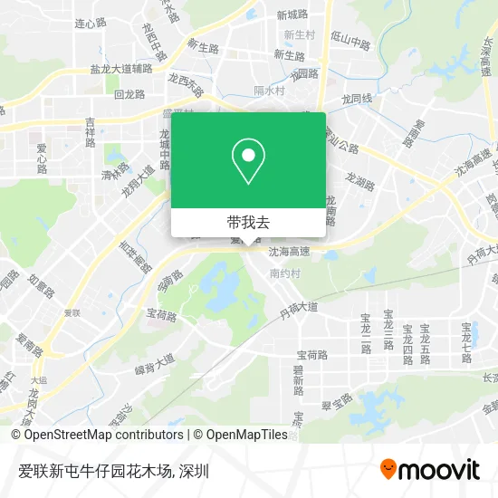 爱联新屯牛仔园花木场地图