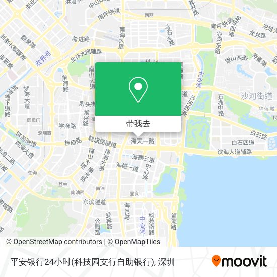平安银行24小时(科技园支行自助银行)地图