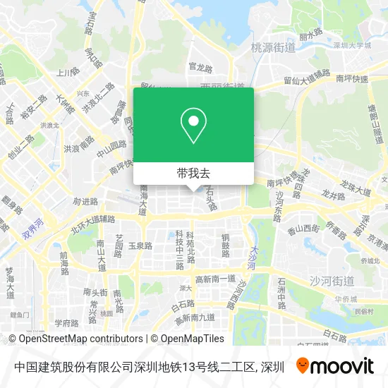 中国建筑股份有限公司深圳地铁13号线二工区地图