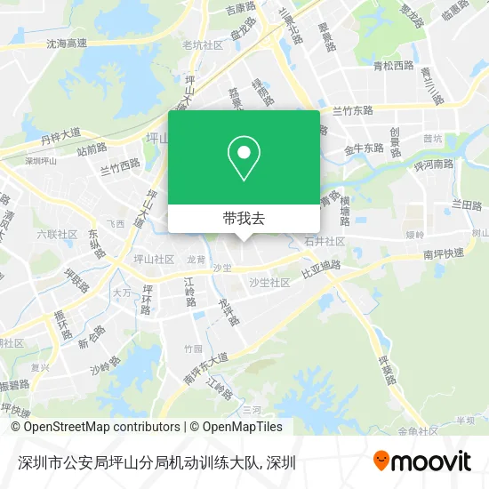 深圳市公安局坪山分局机动训练大队地图