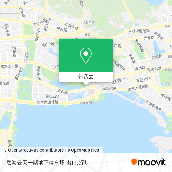 碧海云天一期地下停车场-出口地图
