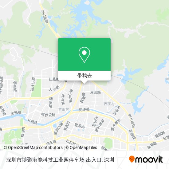 深圳市博聚潜能科技工业园停车场-出入口地图