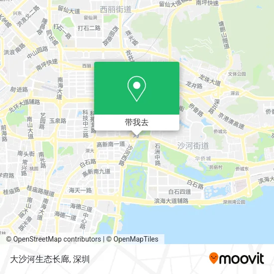 大沙河生态长廊地图