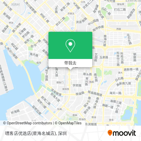 嘿客店优选店(星海名城店)地图