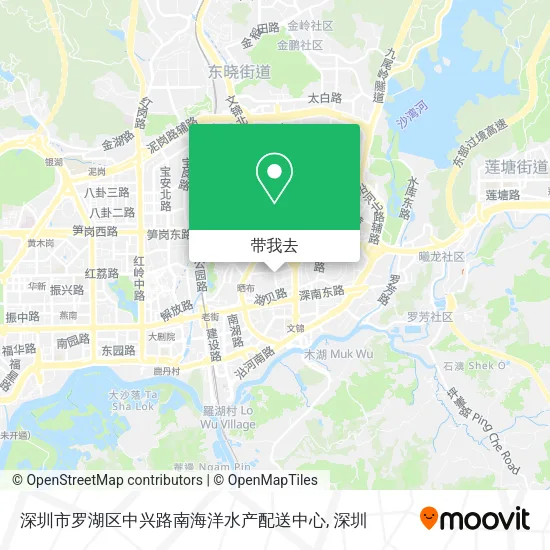 深圳市罗湖区中兴路南海洋水产配送中心地图
