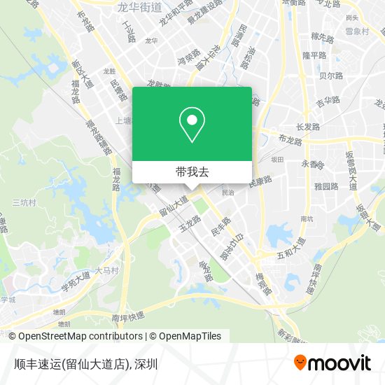 顺丰速运(留仙大道店)地图