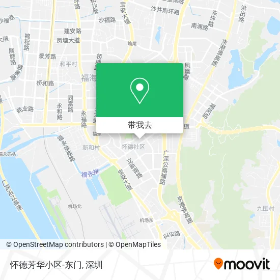 怀德芳华小区-东门地图