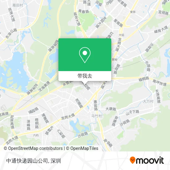 中通快递园山公司地图