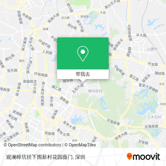 观澜樟坑径下围新村花园薇门地图
