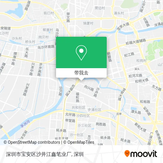 深圳市宝安区沙井江鑫笔业厂地图