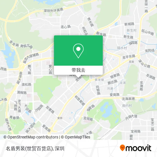 名盾男装(世贸百货店)地图
