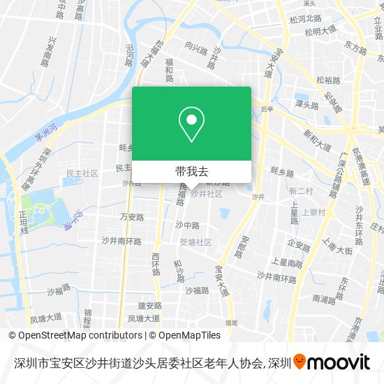 深圳市宝安区沙井街道沙头居委社区老年人协会地图