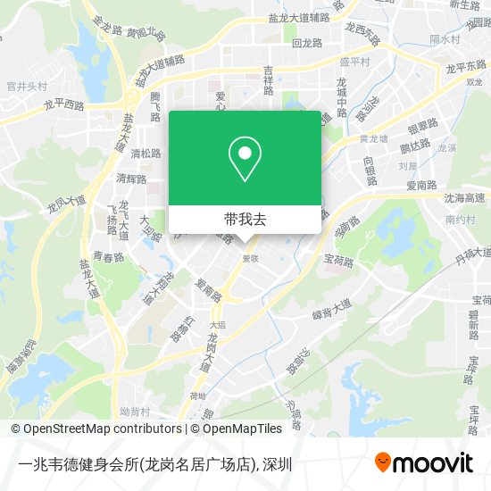 一兆韦德健身会所(龙岗名居广场店)地图