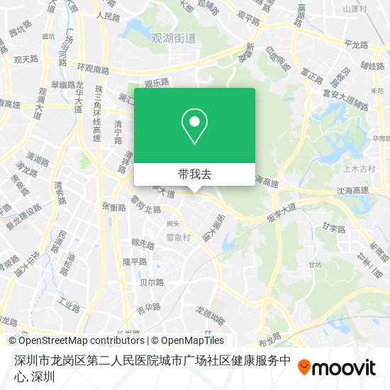 深圳市龙岗区第二人民医院城市广场社区健康服务中心地图