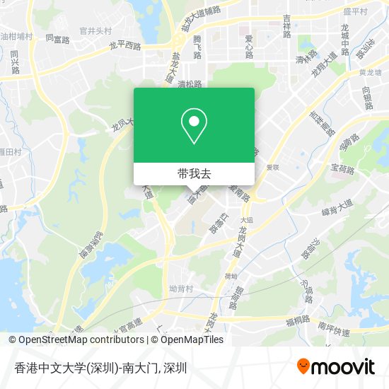 香港中文大学(深圳)-南大门地图