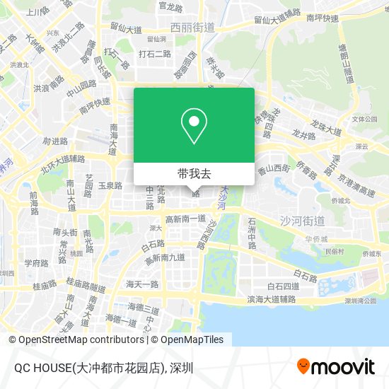 QC HOUSE(大冲都市花园店)地图