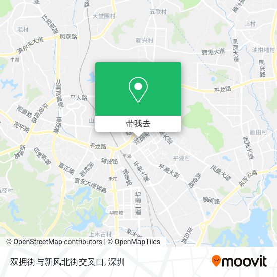 双拥街与新风北街交叉口地图