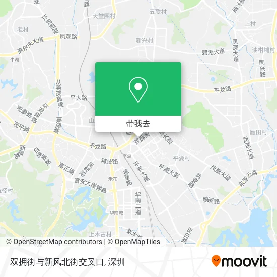 双拥街与新风北街交叉口地图