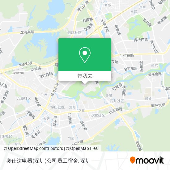 奥仕达电器(深圳)公司员工宿舍地图