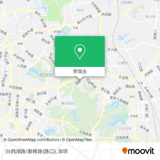 白鸽湖路/新樟路(路口)地图