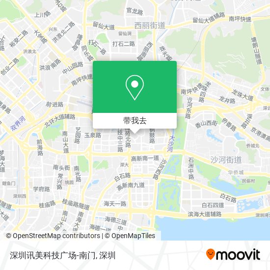 深圳讯美科技广场-南门地图