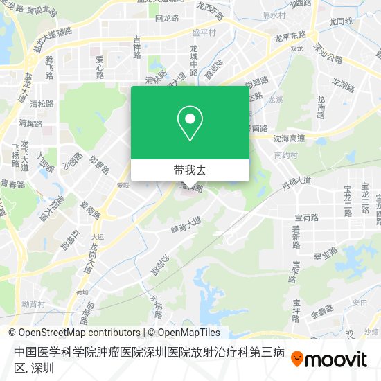 中国医学科学院肿瘤医院深圳医院放射治疗科第三病区地图