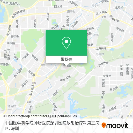 中国医学科学院肿瘤医院深圳医院放射治疗科第三病区地图