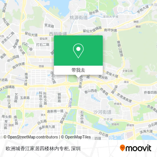 欧洲城香江家居四楼林内专柜地图