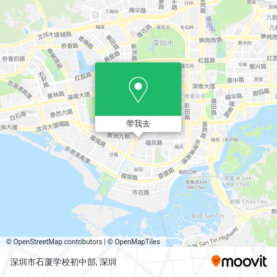 深圳市石厦学校初中部地图