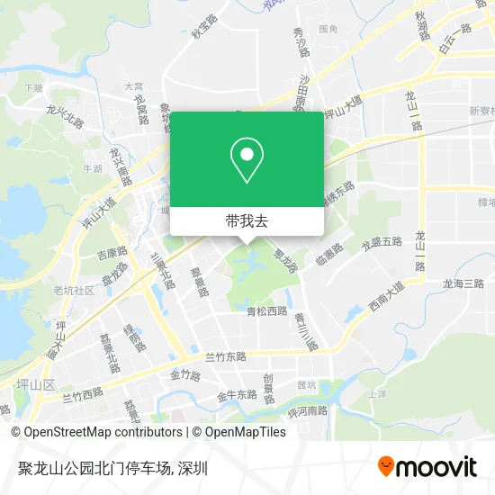 聚龙山公园北门停车场地图