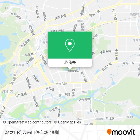 聚龙山公园南门停车场地图