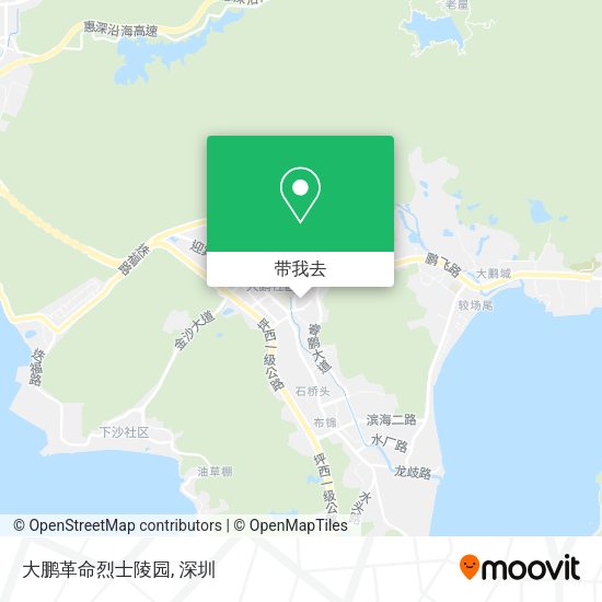 大鹏革命烈士陵园地图