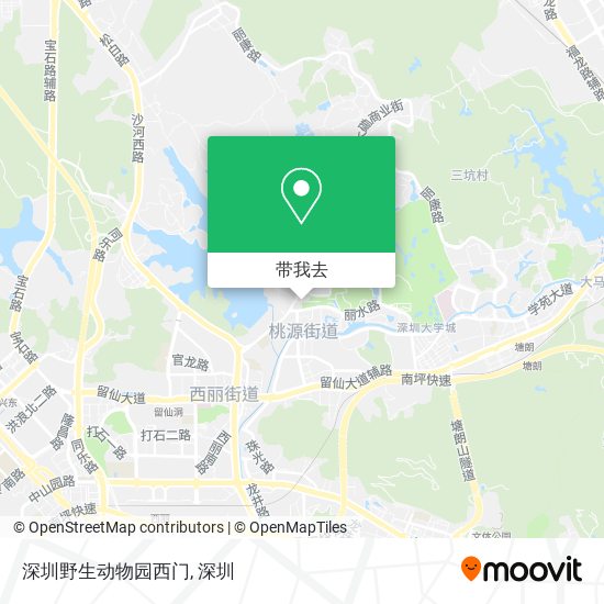 深圳野生动物园西门地图