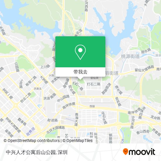 中兴人才公寓后山公园地图