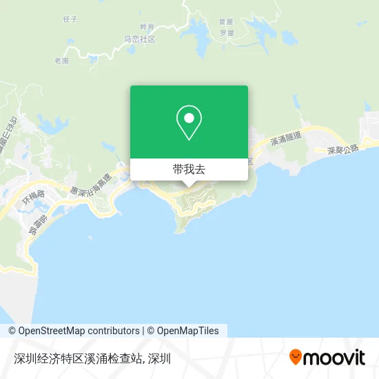 深圳经济特区溪涌检查站地图