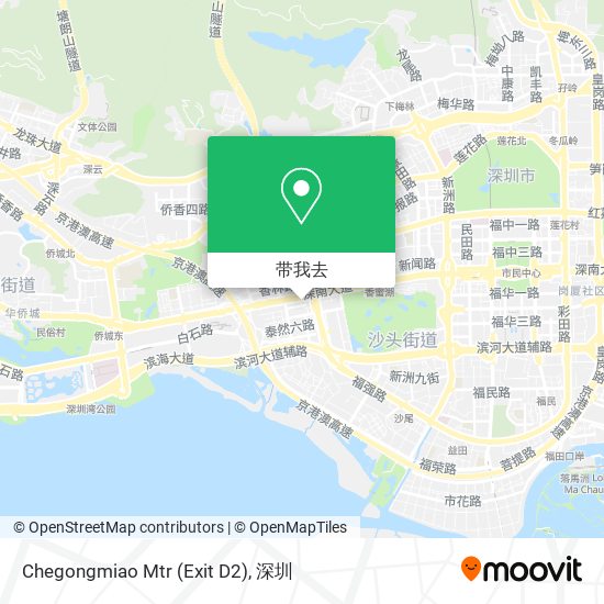 Chegongmiao Mtr (Exit D2)地图