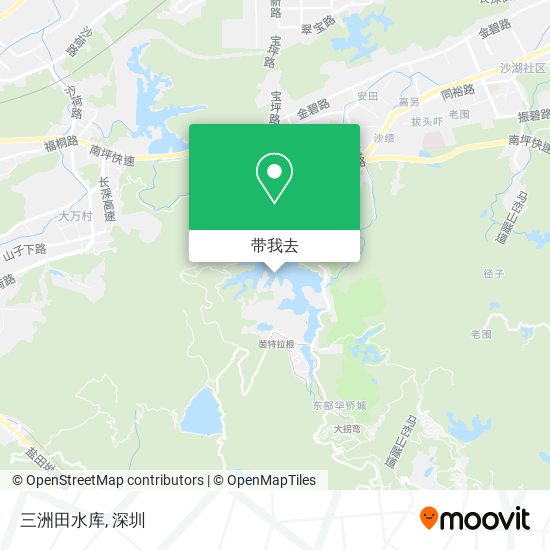 三洲田水库地图
