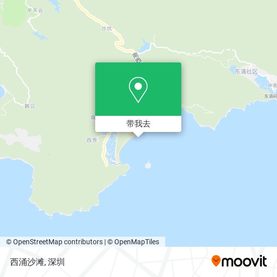 西涌沙滩地图
