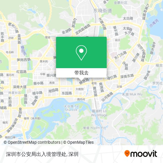 深圳市公安局出入境管理处地图