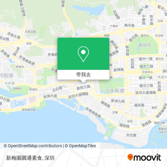 新梅園圓通素食地图