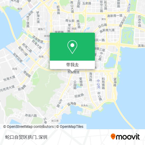 蛇口自贸区拱门地图